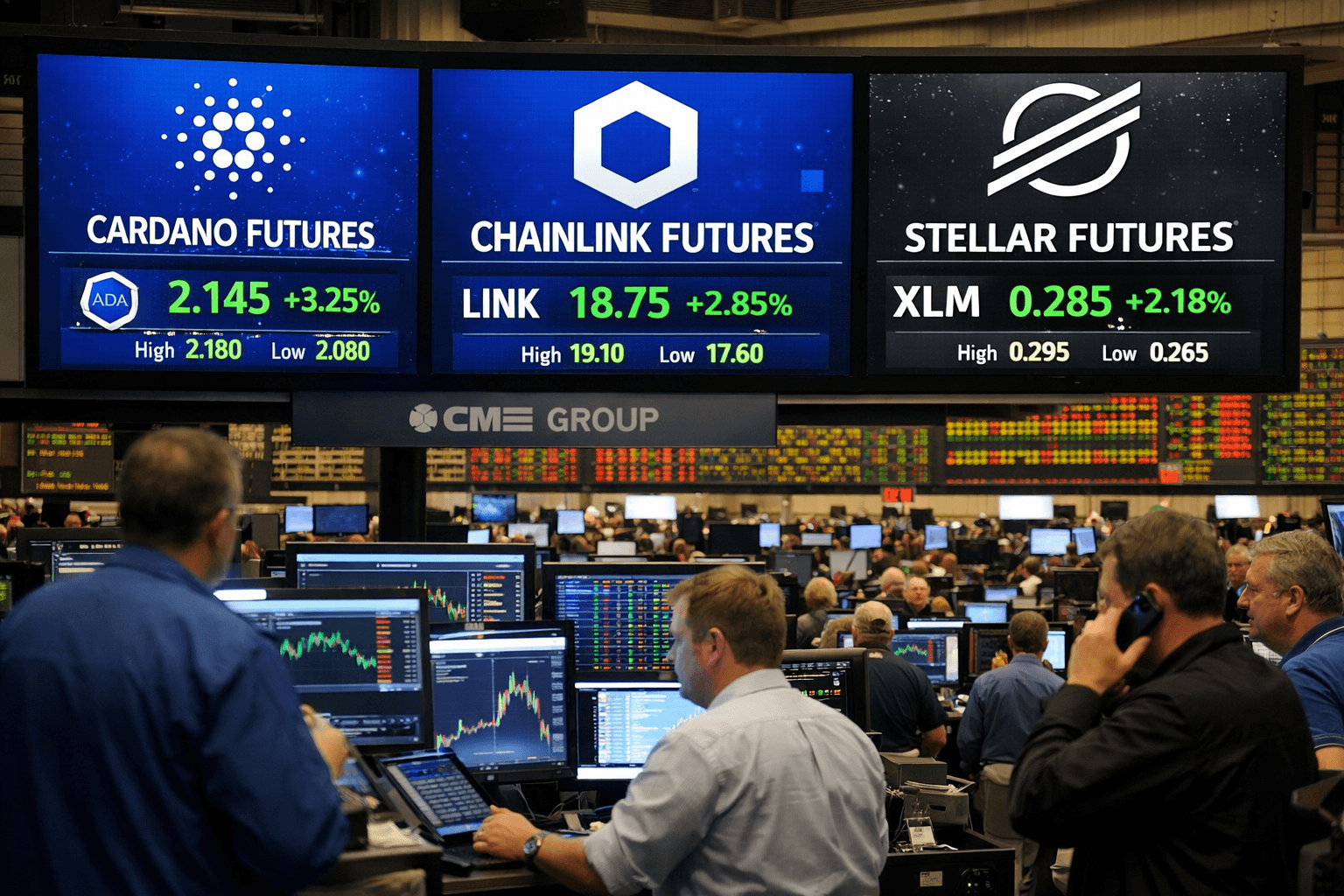 CME’s Bold Bet on Cardano Chainlink and Stellar Futures
