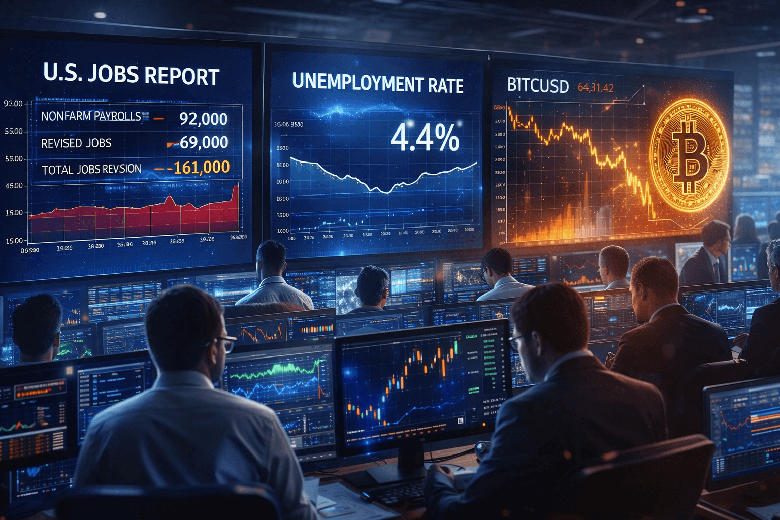 161000 US Jobs Vanish After Revision as Bitcoin Navigates a Confusing Macro Economy